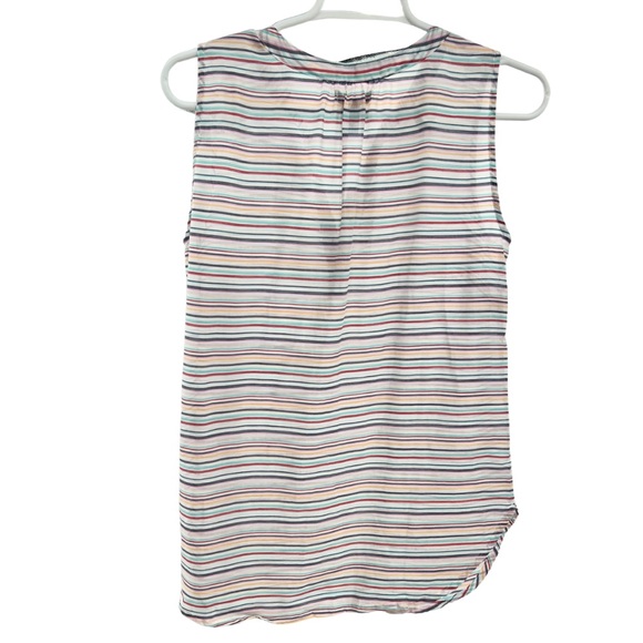Gap sleeveless xs lightweight striped sleeveless summer new split neck - Picture 2 of 7